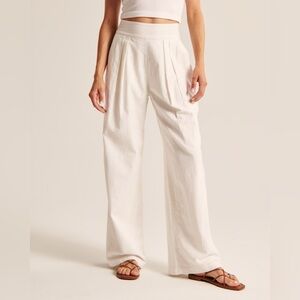 Abercrombie White Linen Pants